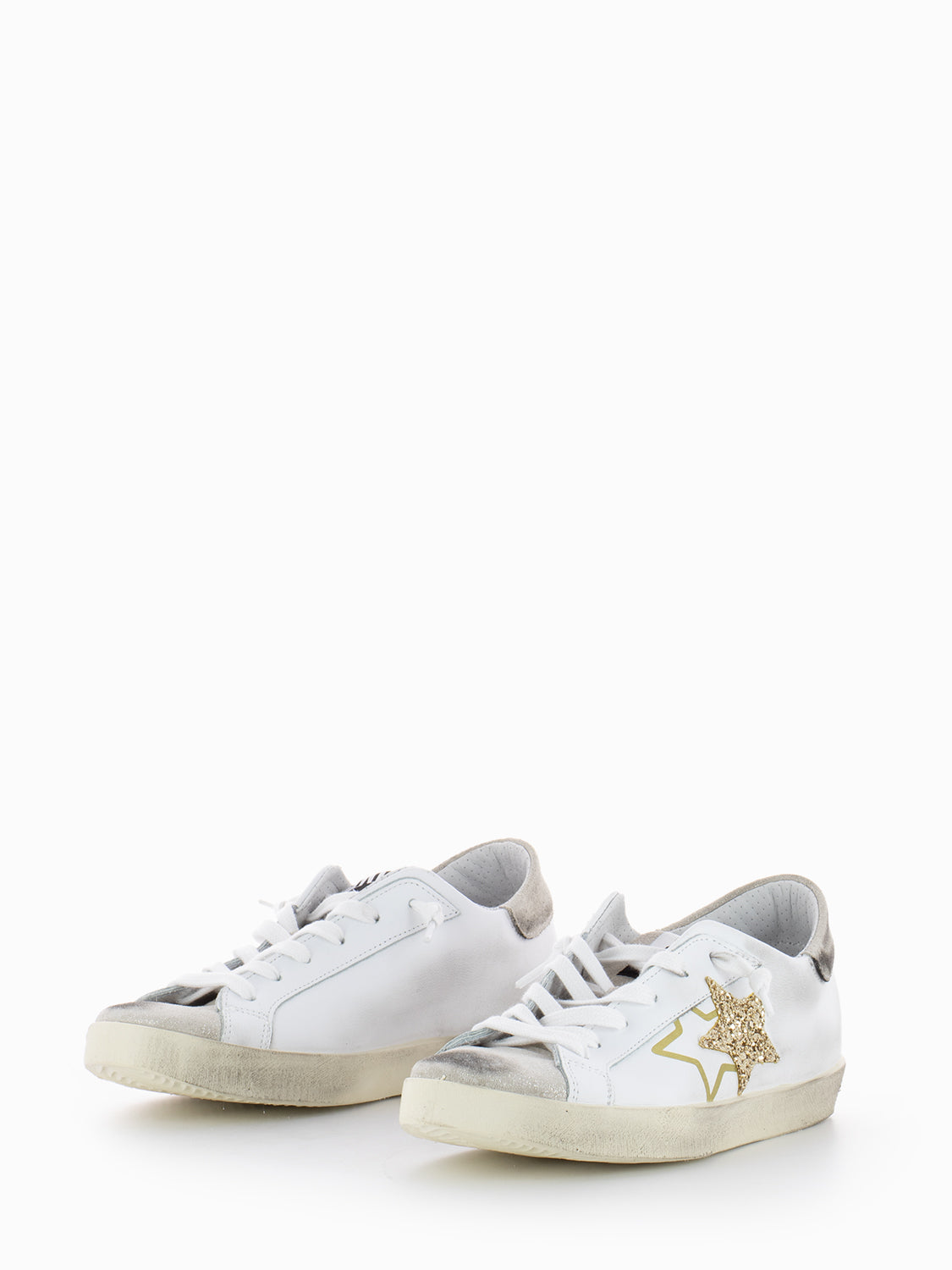 Low sneakers white / beige crust