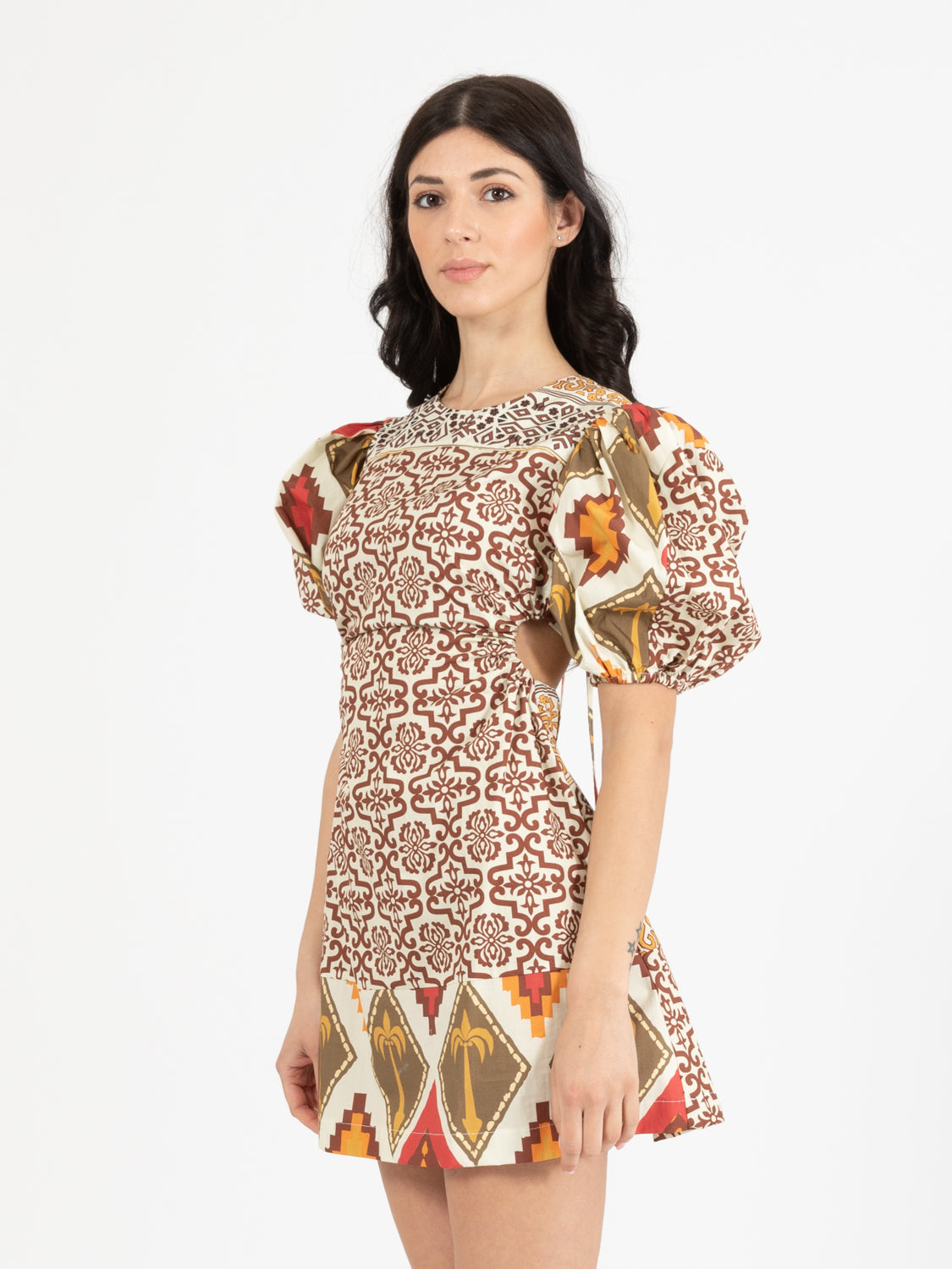 Abito coulisse stampa patchwork