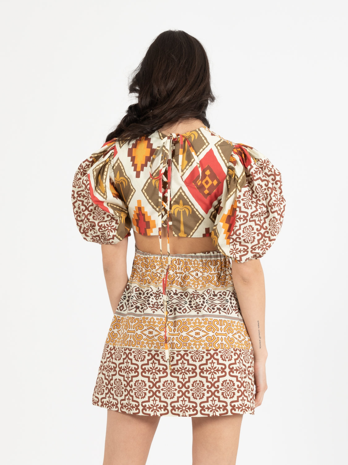 Abito coulisse stampa patchwork