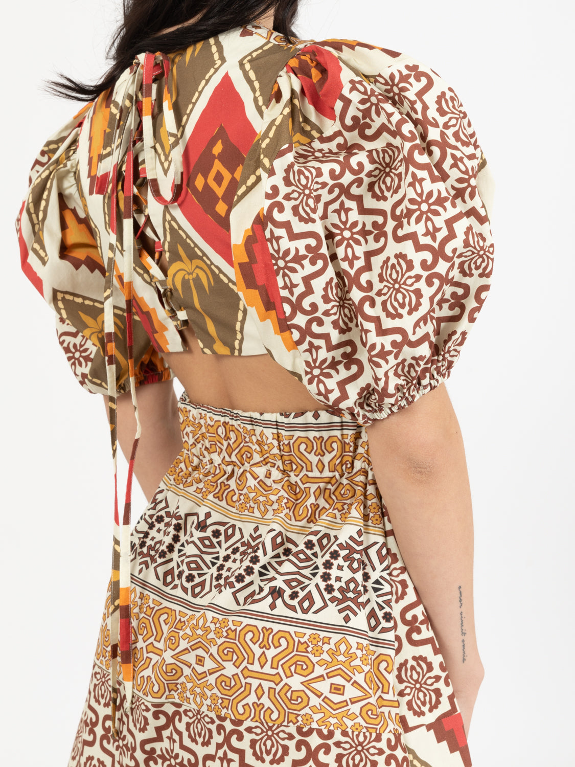 Abito coulisse stampa patchwork