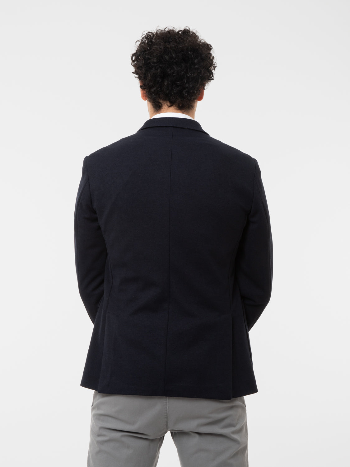 Blazer tessuto lavorato blu