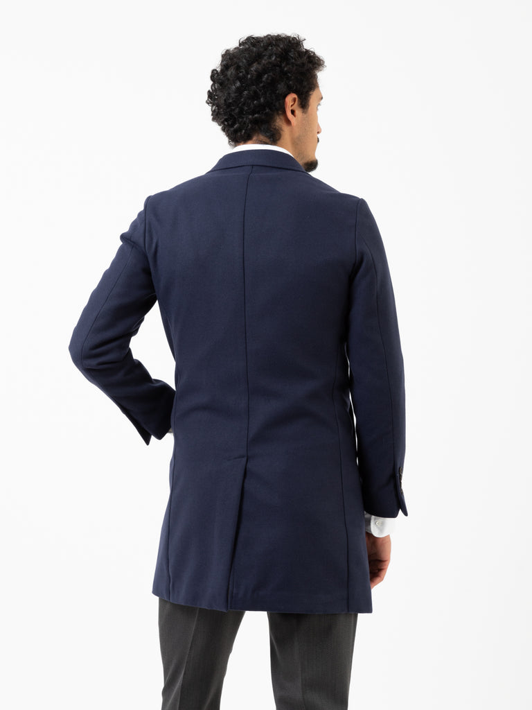 ALESSANDRO GILLES - Cappotto slim in panno blu