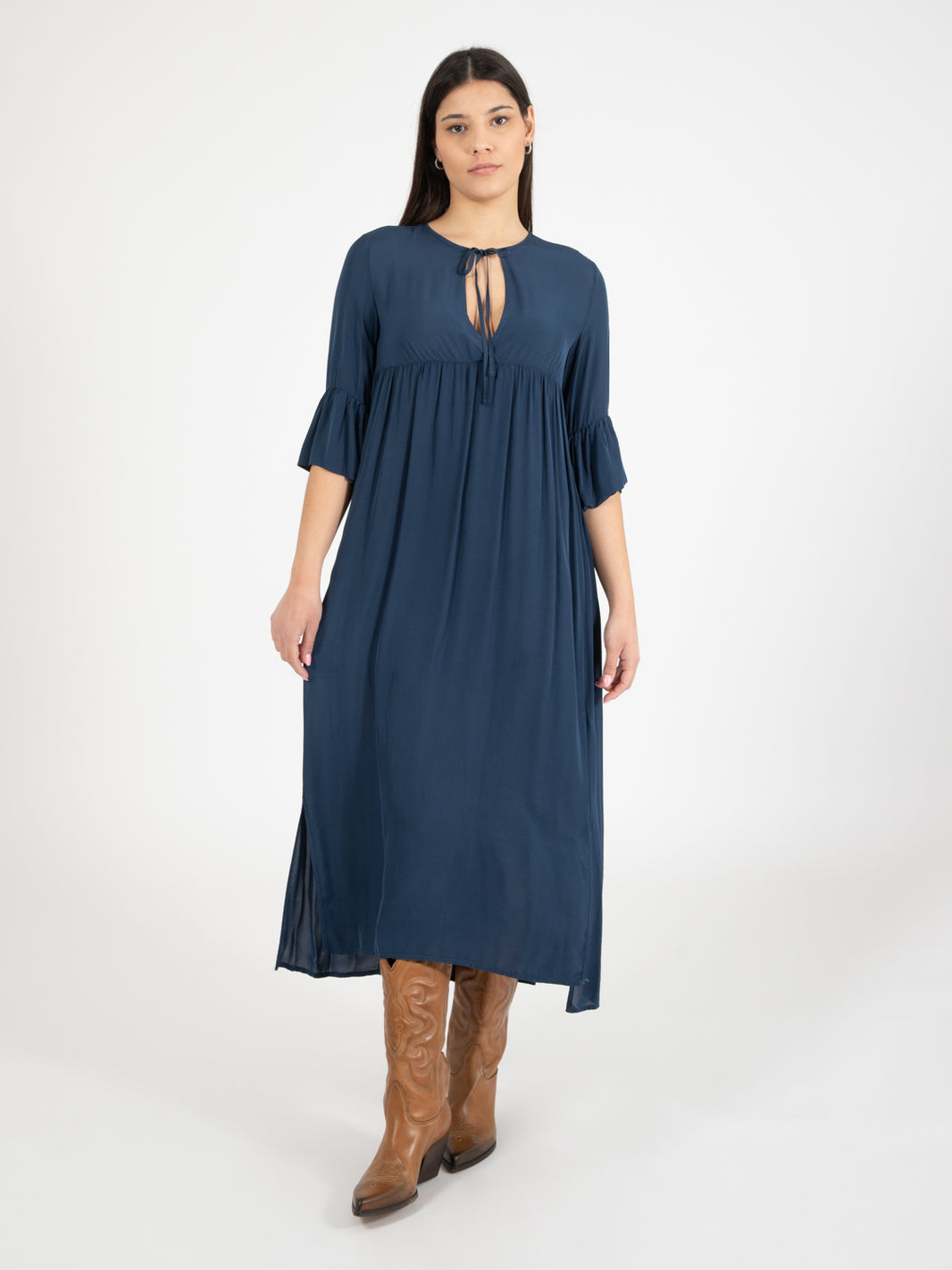 3/4 sleeve midi dress mazzanotte