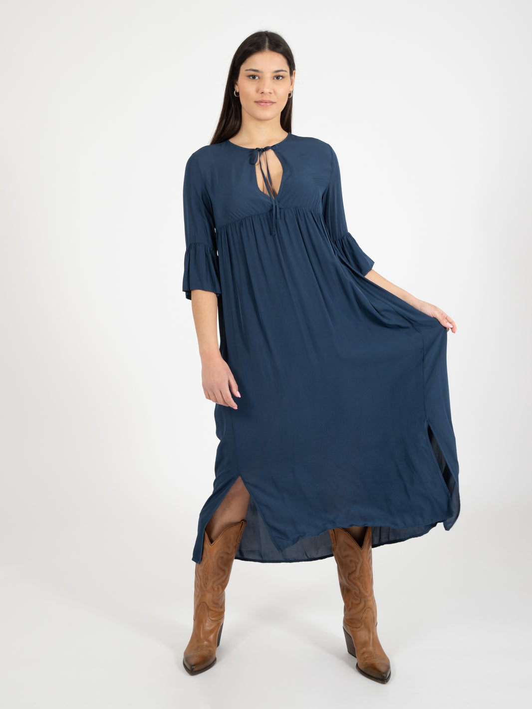 3/4 sleeve midi dress mazzanotte