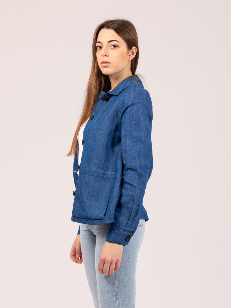 ALESSIA SANTI - Giacca camicia denim atlantico | STIMM