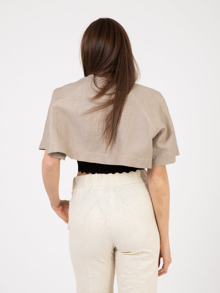 ALYSI - Coprispalle Raw linen pietra