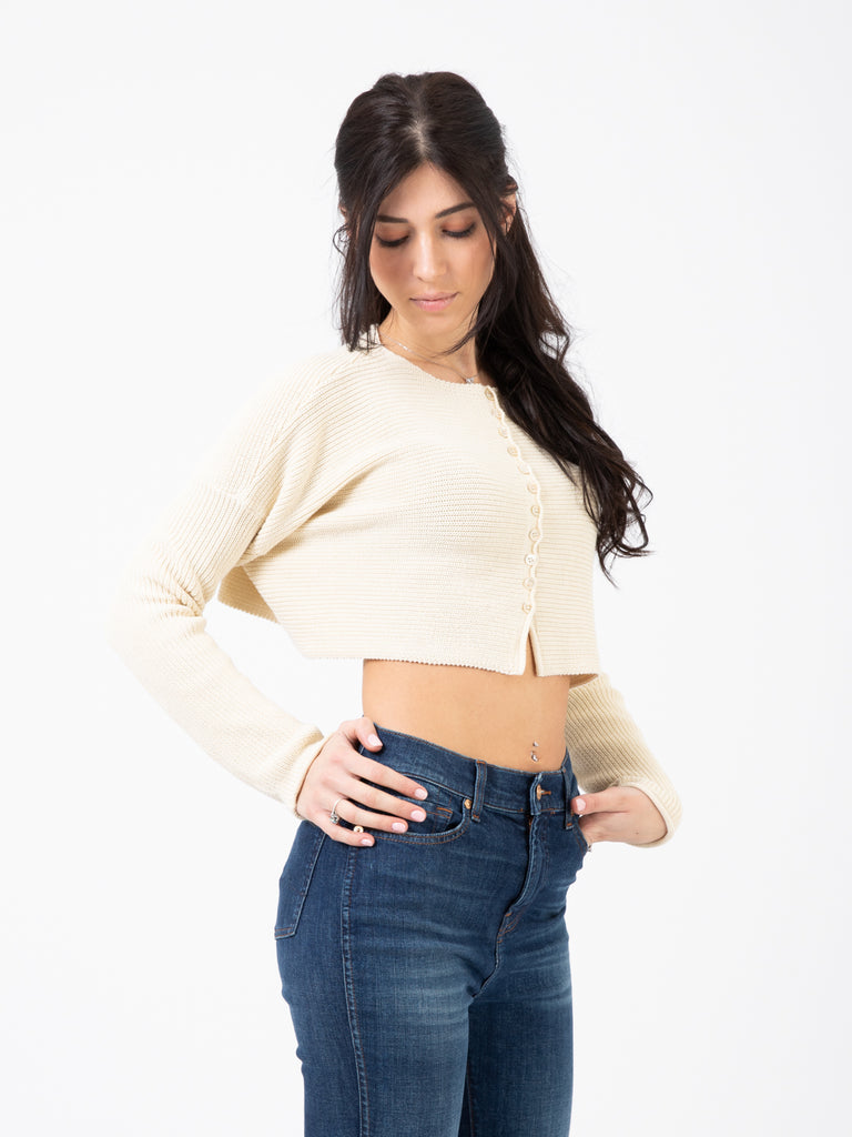 ALYSI - Micro cardigan cotton burro