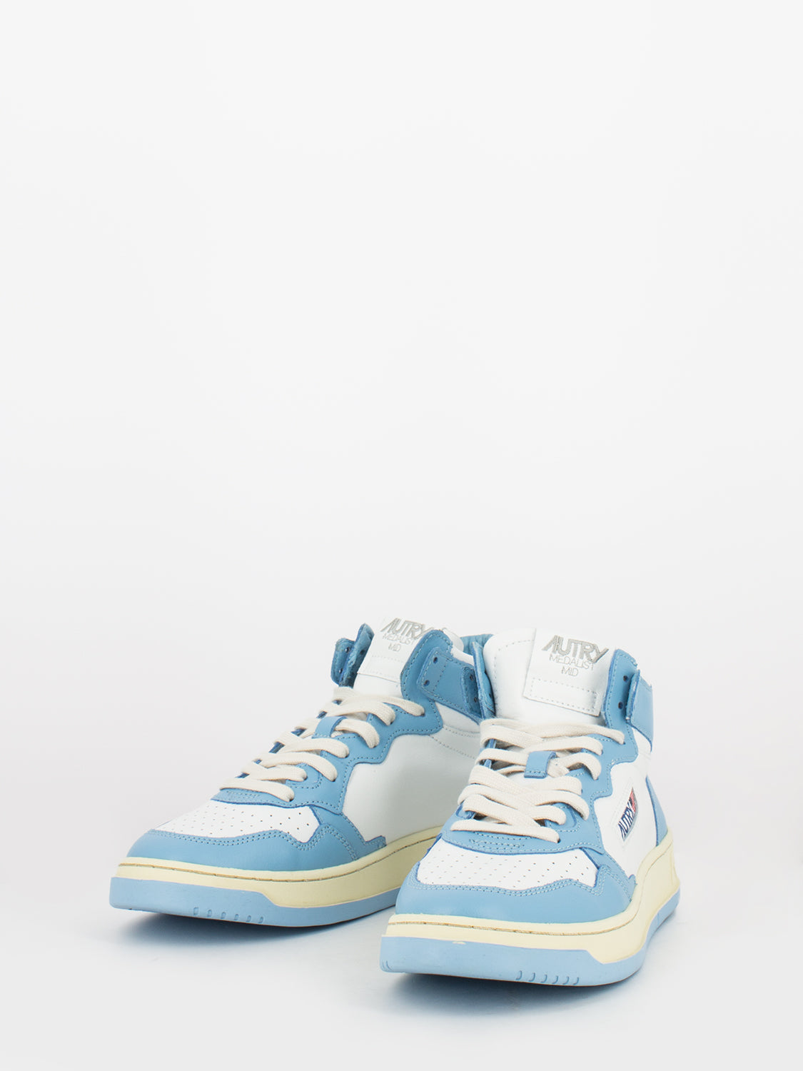 01 mid pelle / pelle bianco / azzurro
