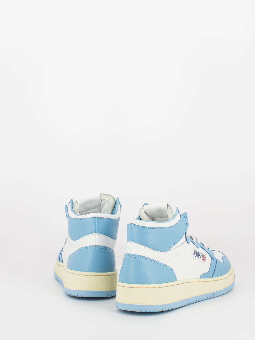 01 mid pelle / pelle bianco / azzurro