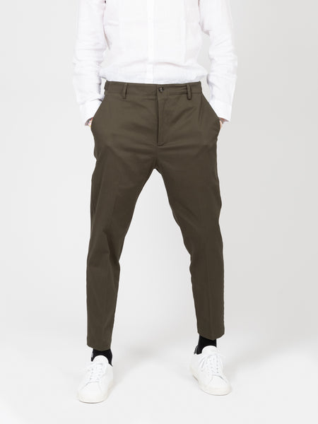 Pantaloni in tela di cotone army