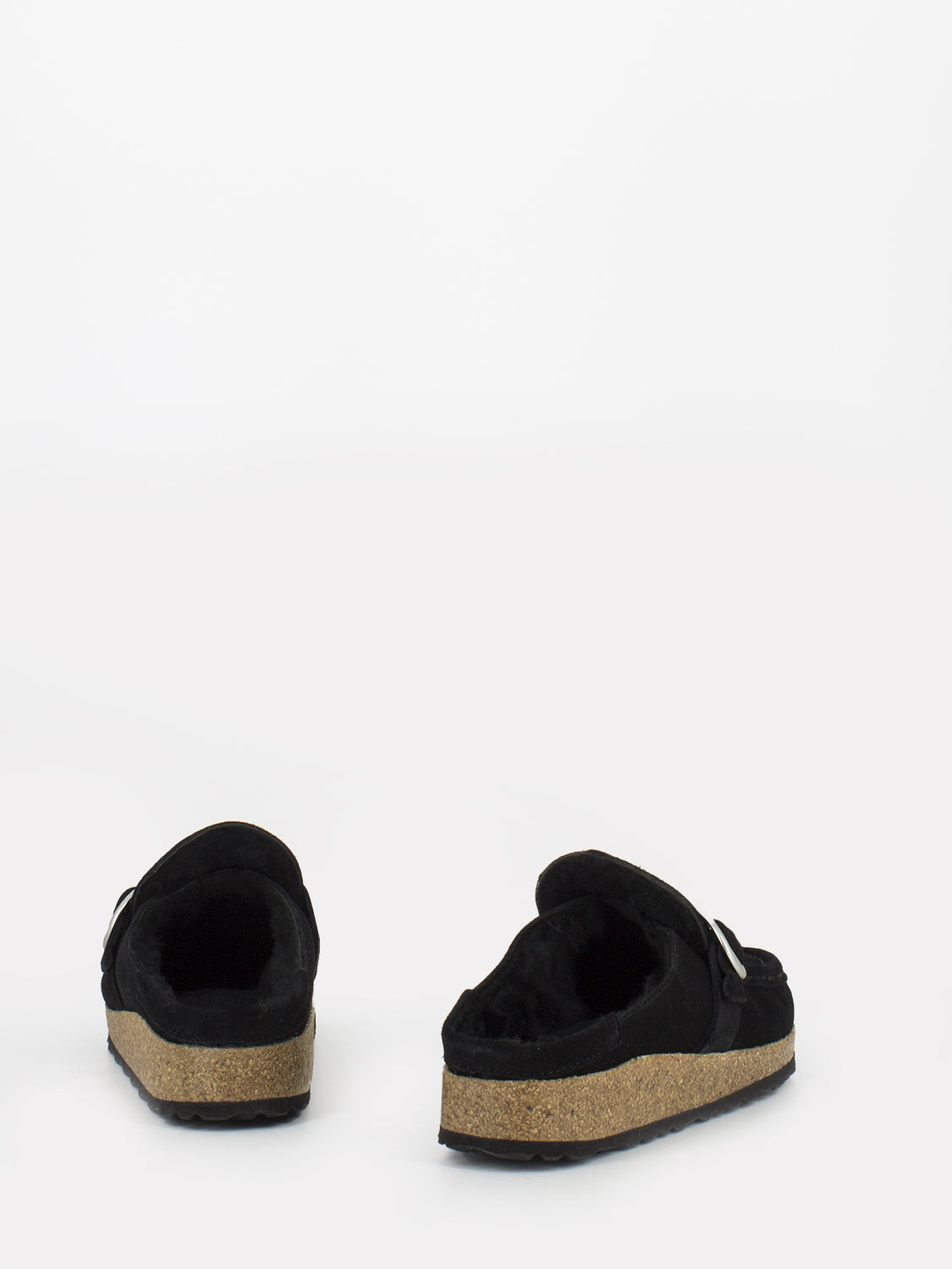 Buckley Shearling black slippers