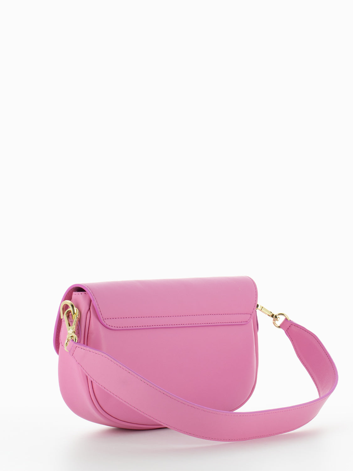 Aurora pink small flap hobo bag