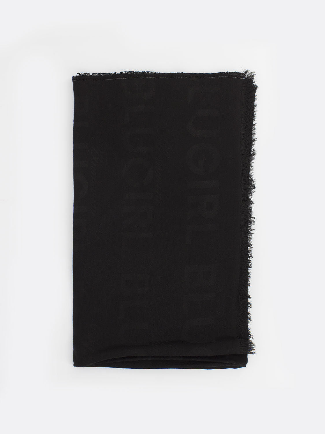 Pashmina with black jacquard logo
