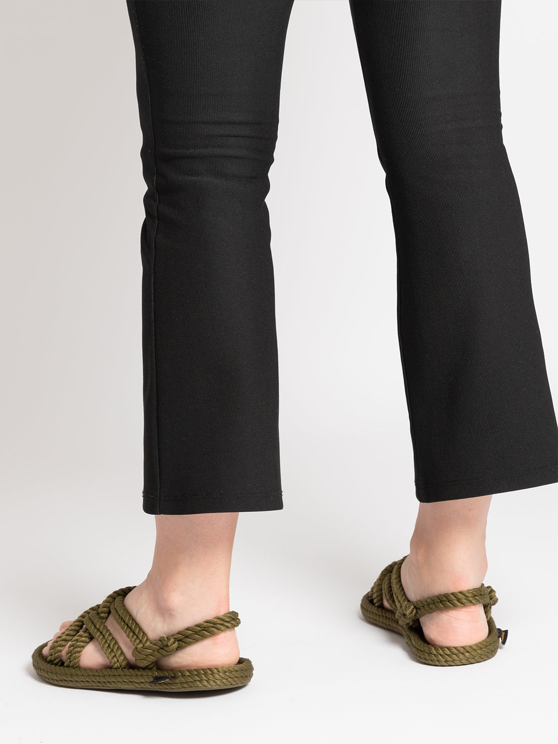 Sandali Bodrum khaki in corda