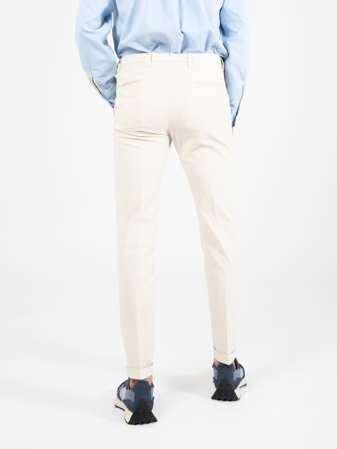 Pantaloni BG03 nido d'ape panna