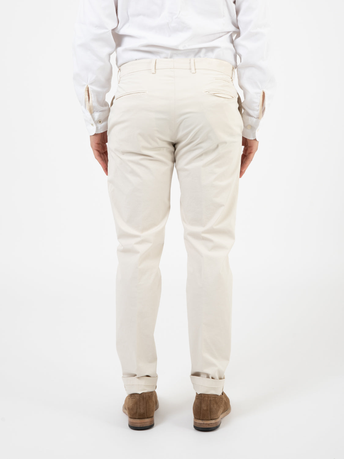 BG07 beige gabardine trousers