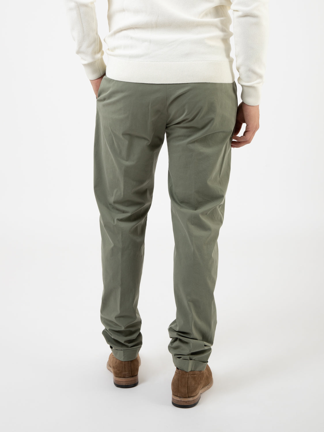 BG07 green gabardine trousers