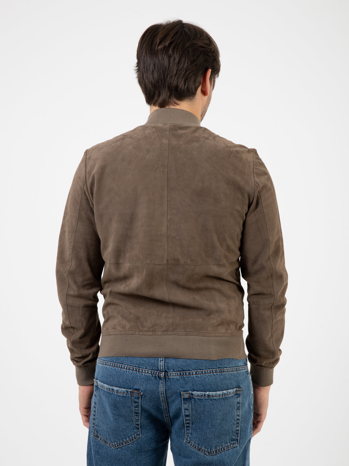 Bomber scamosciato carbone