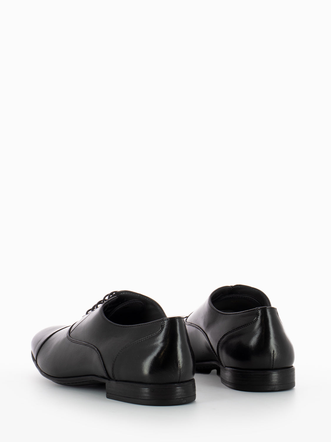 Black Oxfords in soft leather