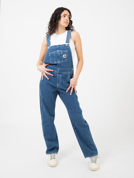 W' Bib Overall Straight blue stone washed