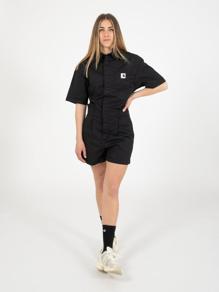 W' Craft short Coverall black rinsed