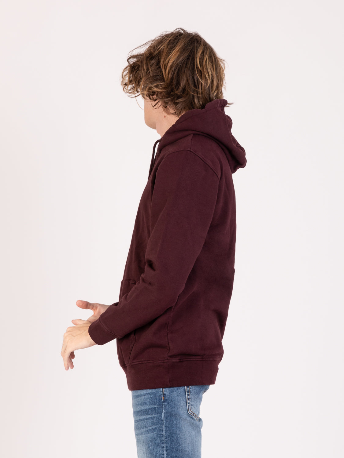 Felpa hoodie Classic Organic oxblood red