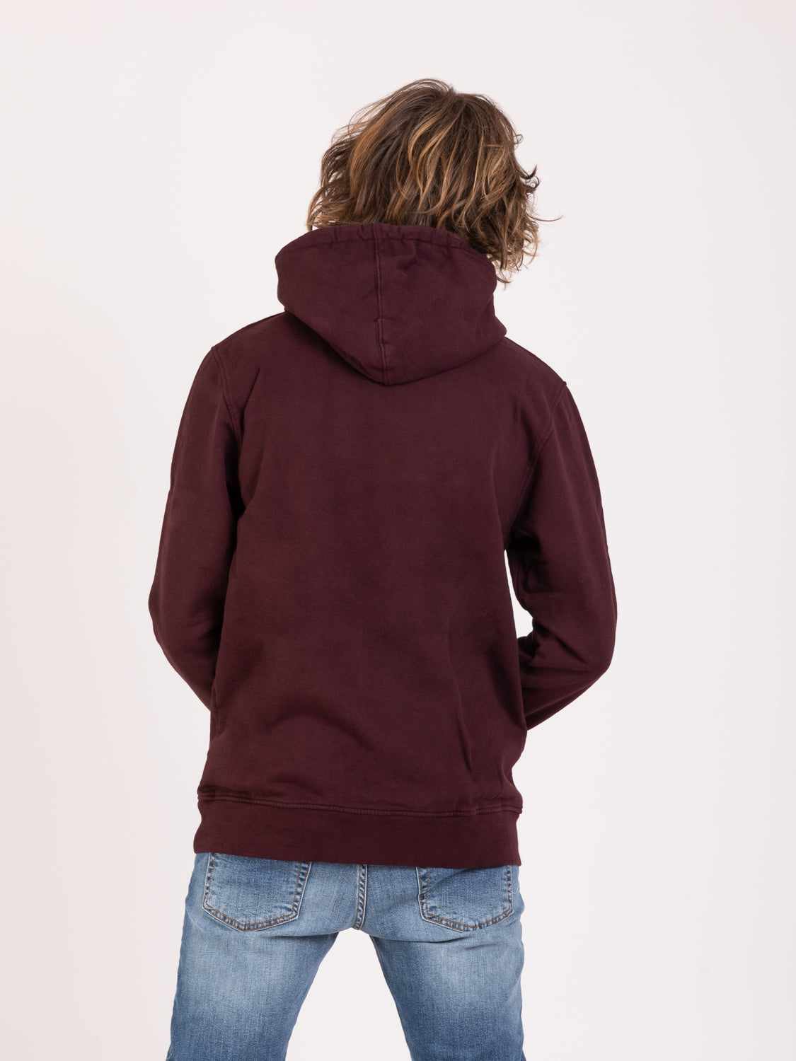 Felpa hoodie Classic Organic oxblood red