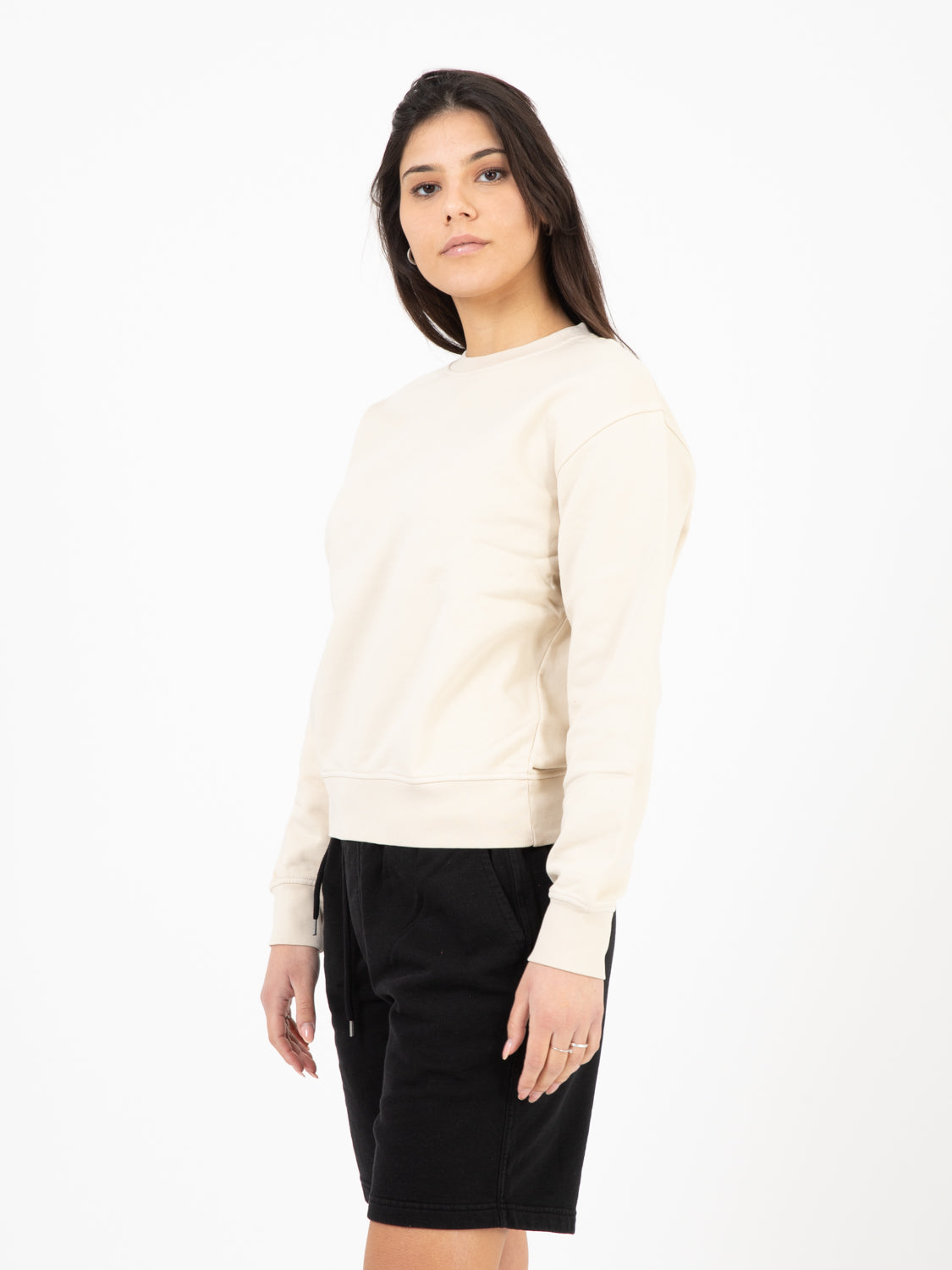 Felpa W Classic Organic ivory white