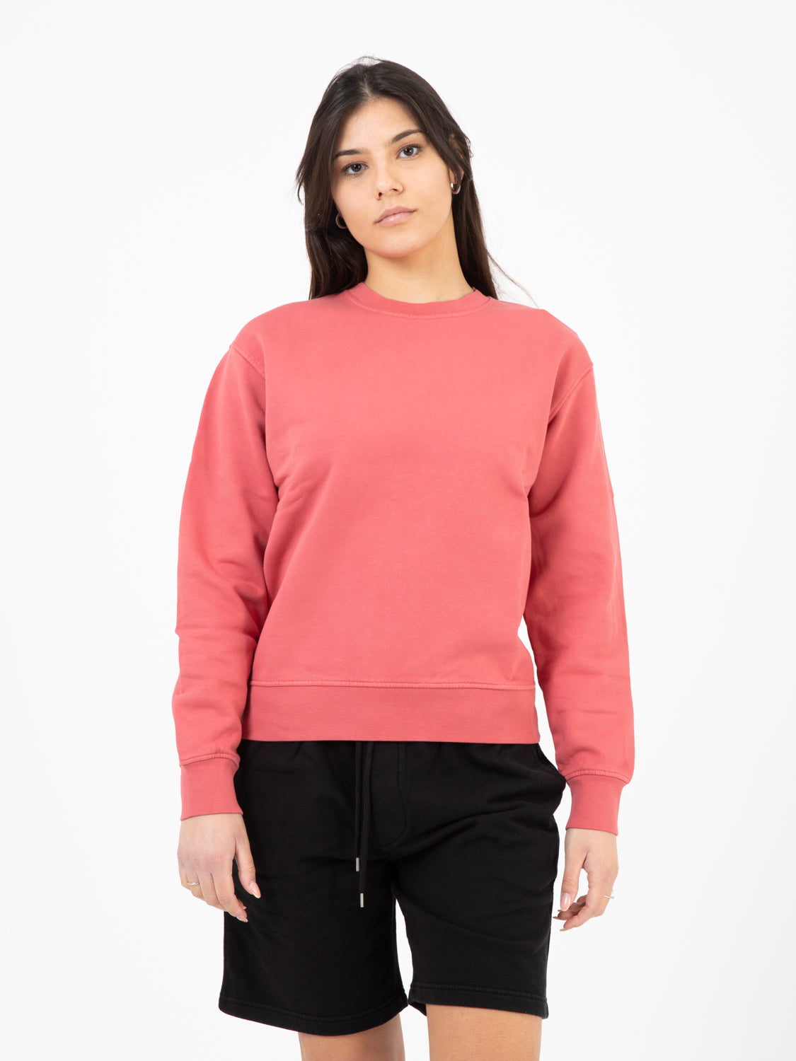 Felpa W Classic Organic raspberry pink