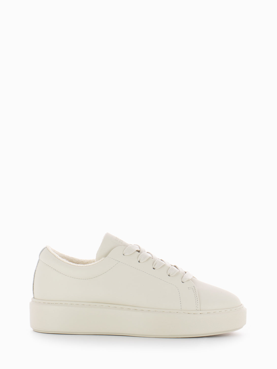 Sneakers W in pelle beige