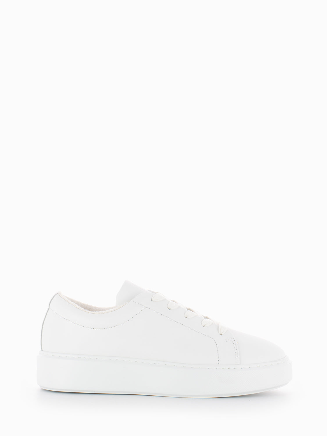 Sneakers W in pelle warm white