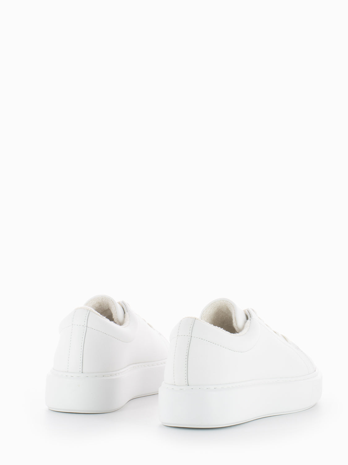 Sneakers W in pelle warm white