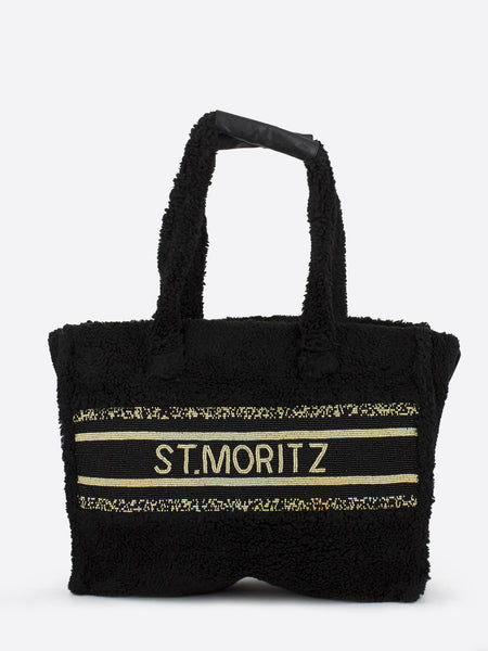 Shopper eco fur St. Moritz black / champagne