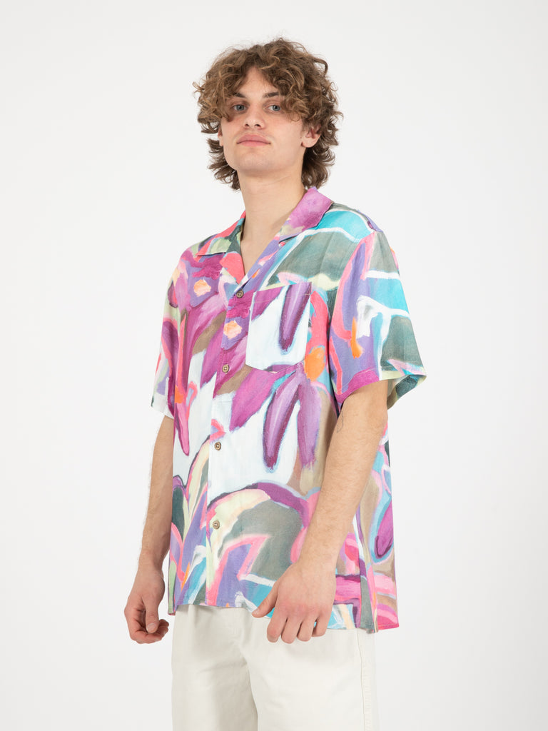 DEUS - Camicia Loreley viola / multicolor