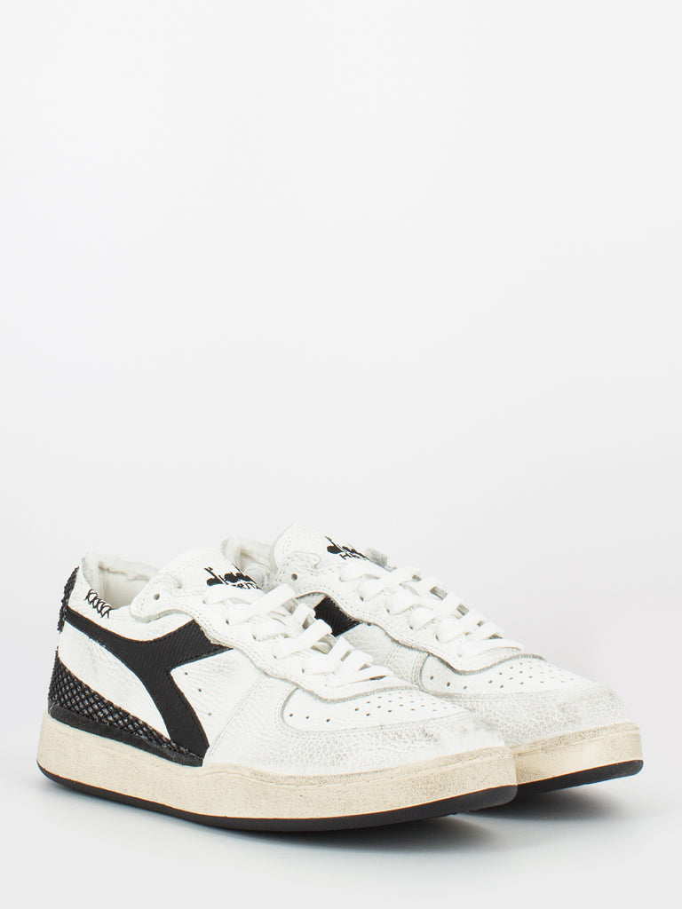 DIADORA HERITAGE - Mi Basket Row Cut Age of Beauty white / silver / black