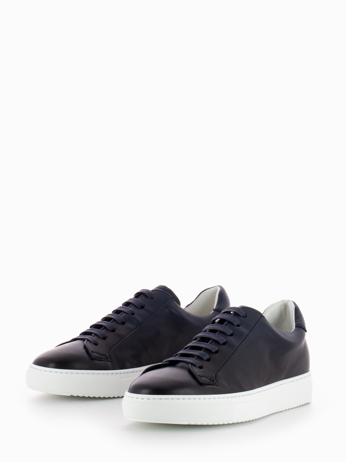 Boston sneakers blue white background