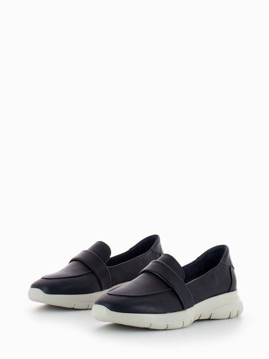 Blue Mousse Moccasins