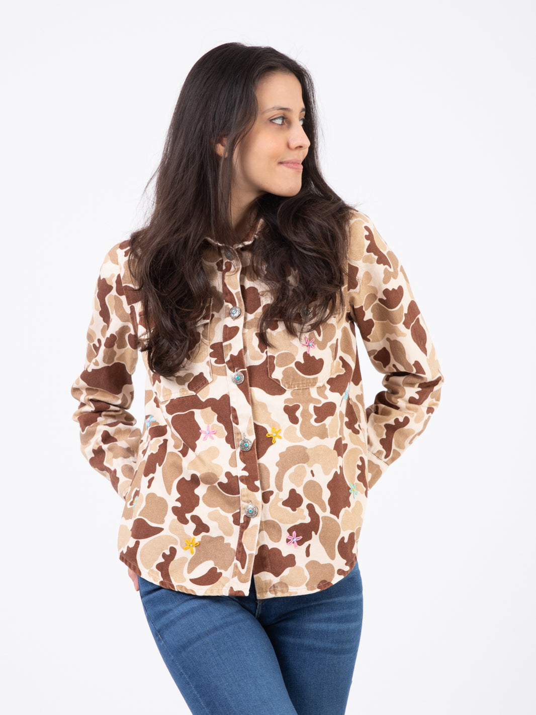 Giacca camicia handmade embroidery desert