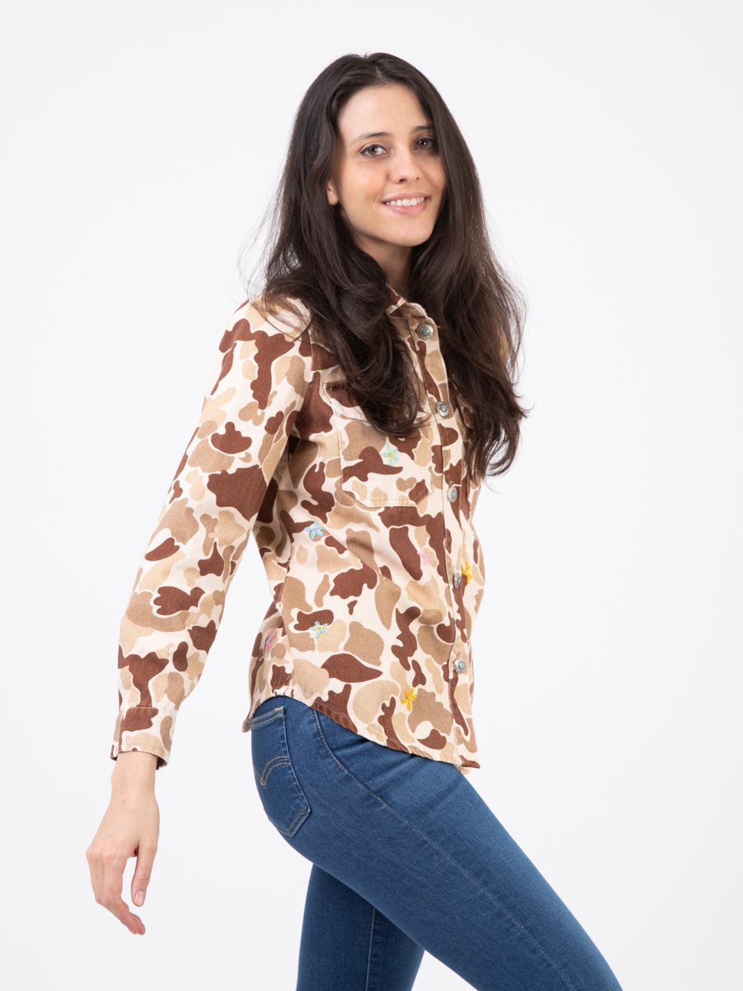Giacca camicia handmade embroidery desert