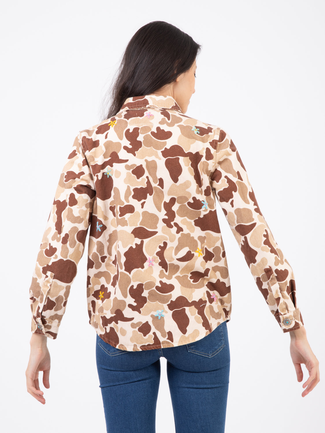 Giacca camicia handmade embroidery desert