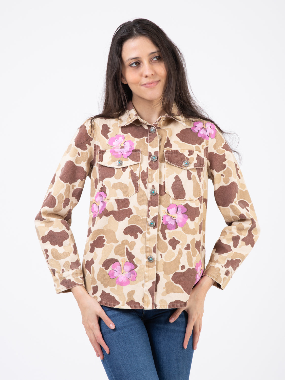 Giacca camicia painted desert