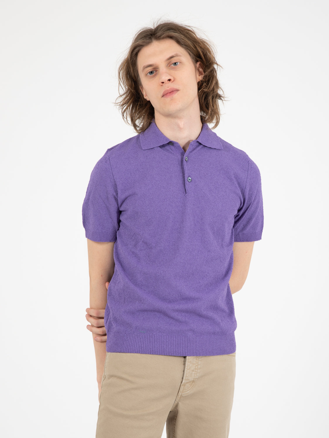 James purple iris polo