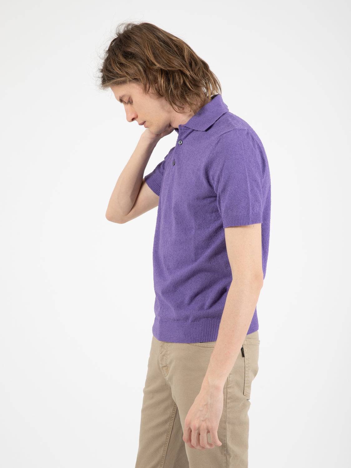 James purple iris polo