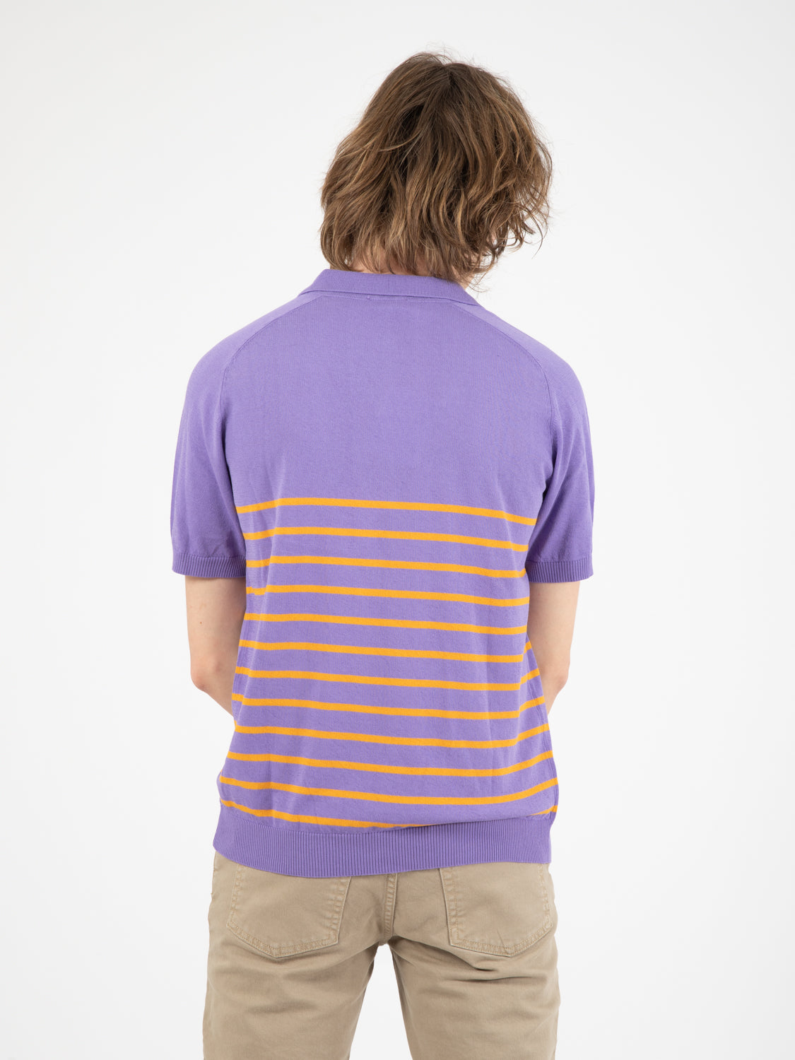 Polo Lindsay a righe viola