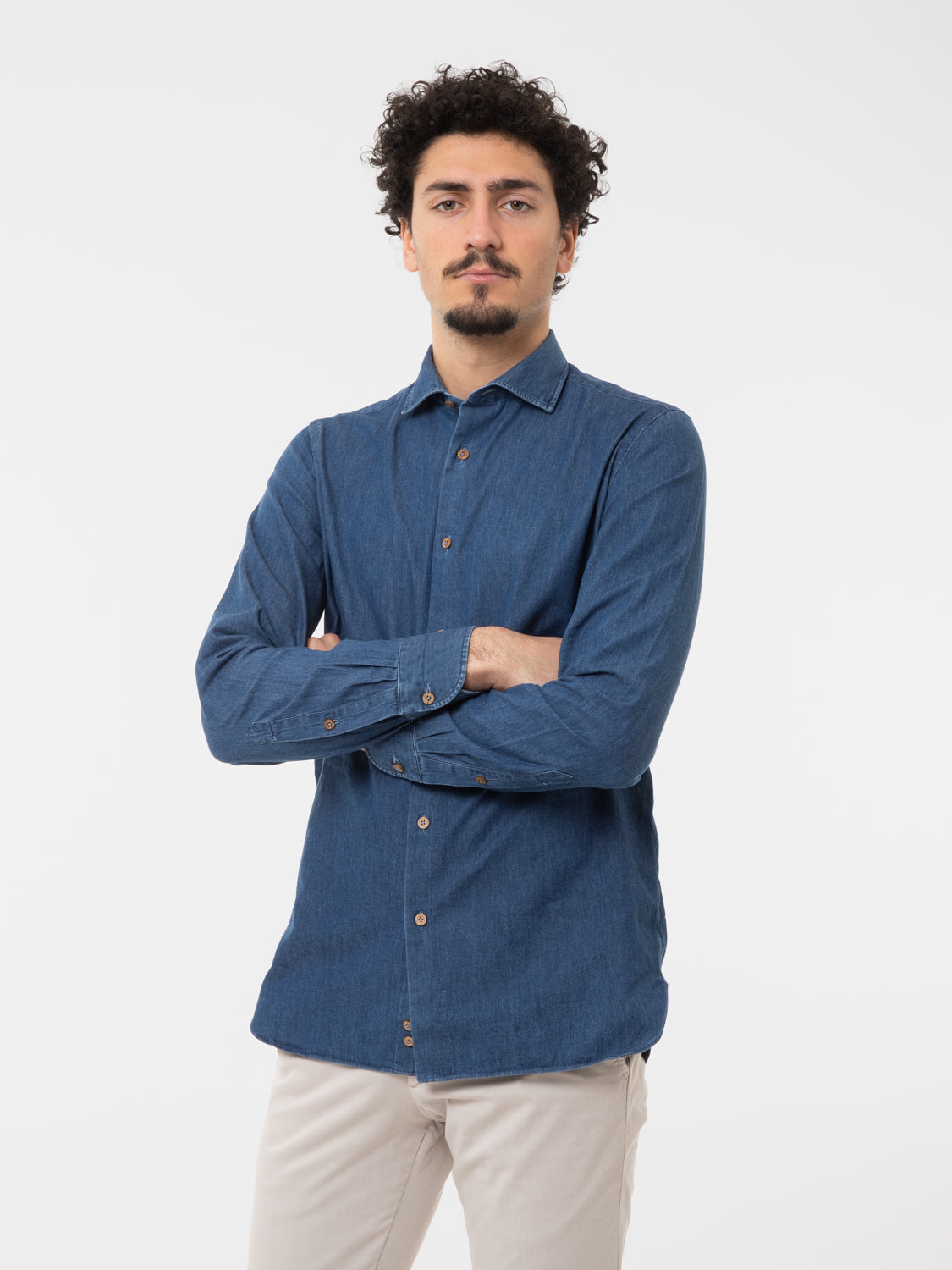 Camicia denim scuro