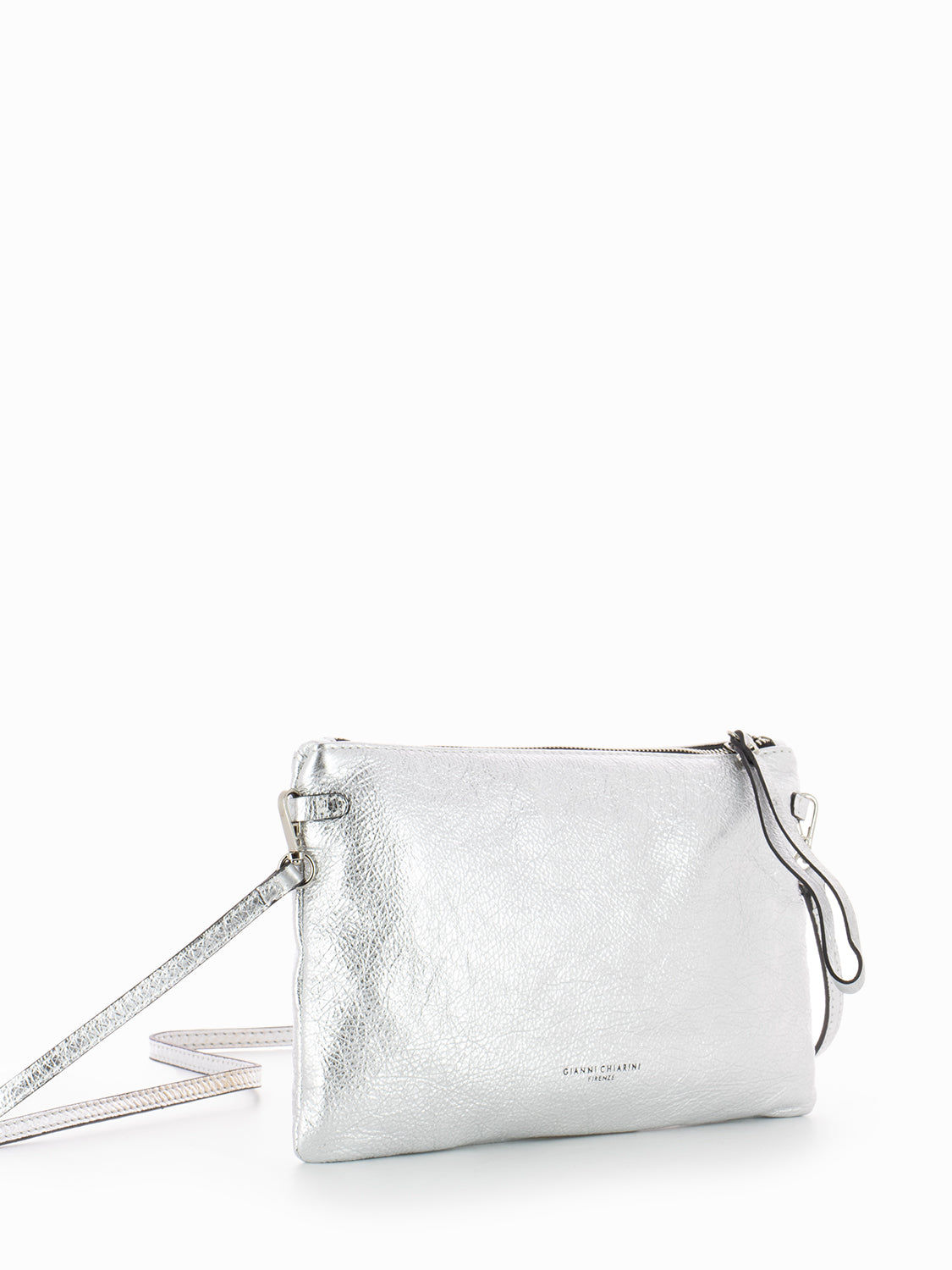 Pochette Hermy large argento