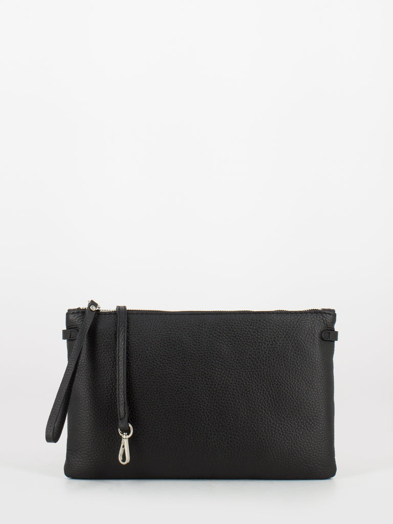 GIANNI CHIARINI - Pochette Hermy in pelle large nera