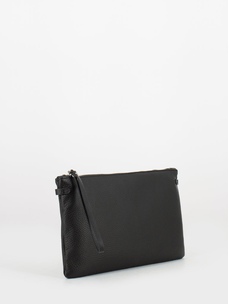 GIANNI CHIARINI - Pochette Hermy in pelle large nera