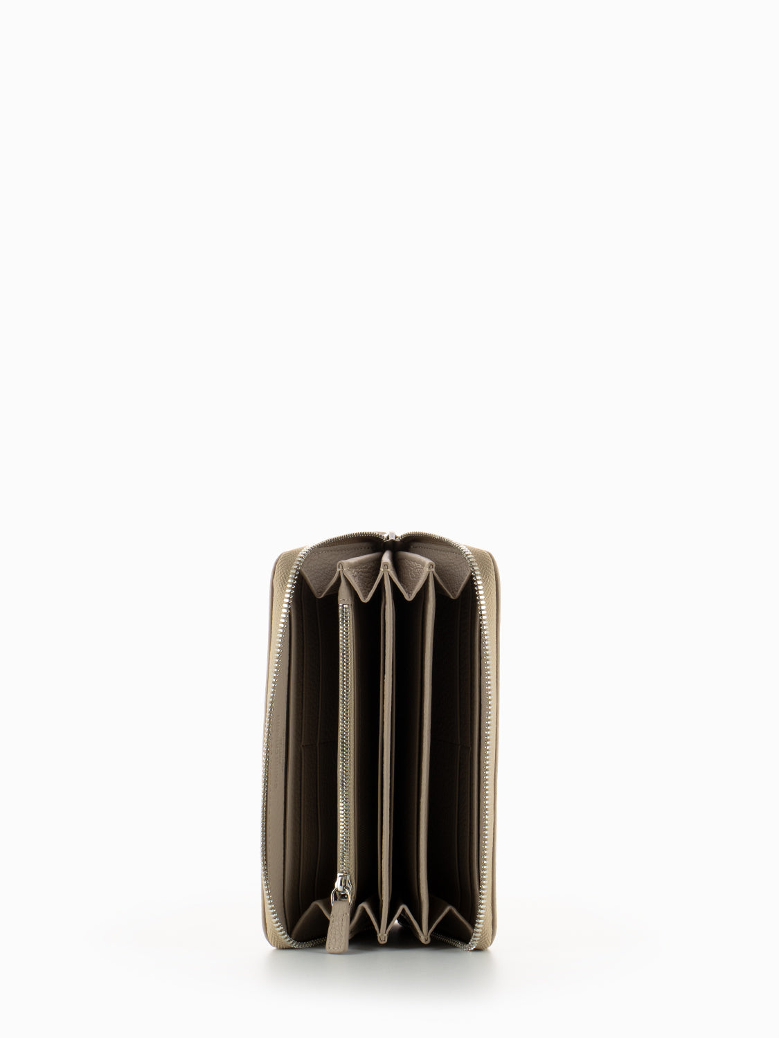 Portafoglio Grain zip around satin