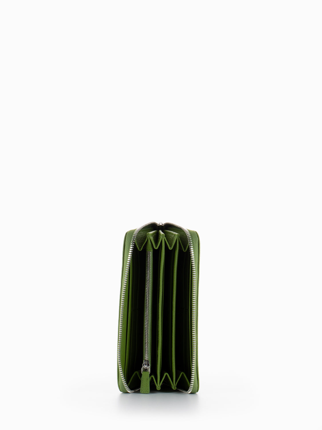 Portafoglio Grain zip around wasabi green